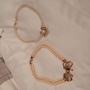 Set of 2 Vintage Faux Pearl Necklaces